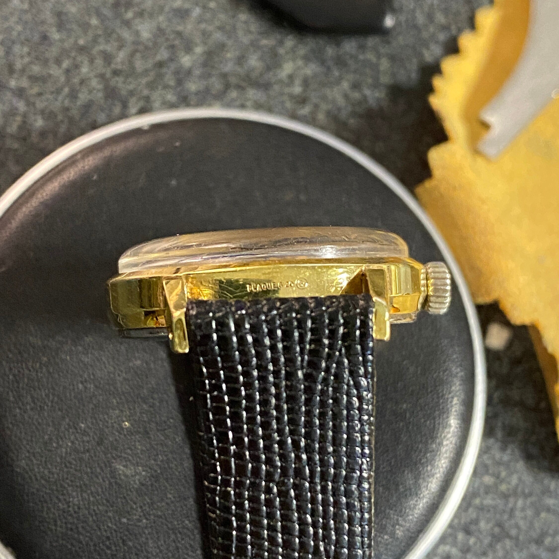 Vintage Bucherer Hand Wind Watch: 18K Gold Plated, Lizard Strap - Etsy