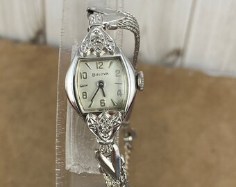 vintage gold bulova women's watch
