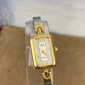 Vintage Jaz Paris Watch: 18K Gold Plated Two-Tone Link Bracelet