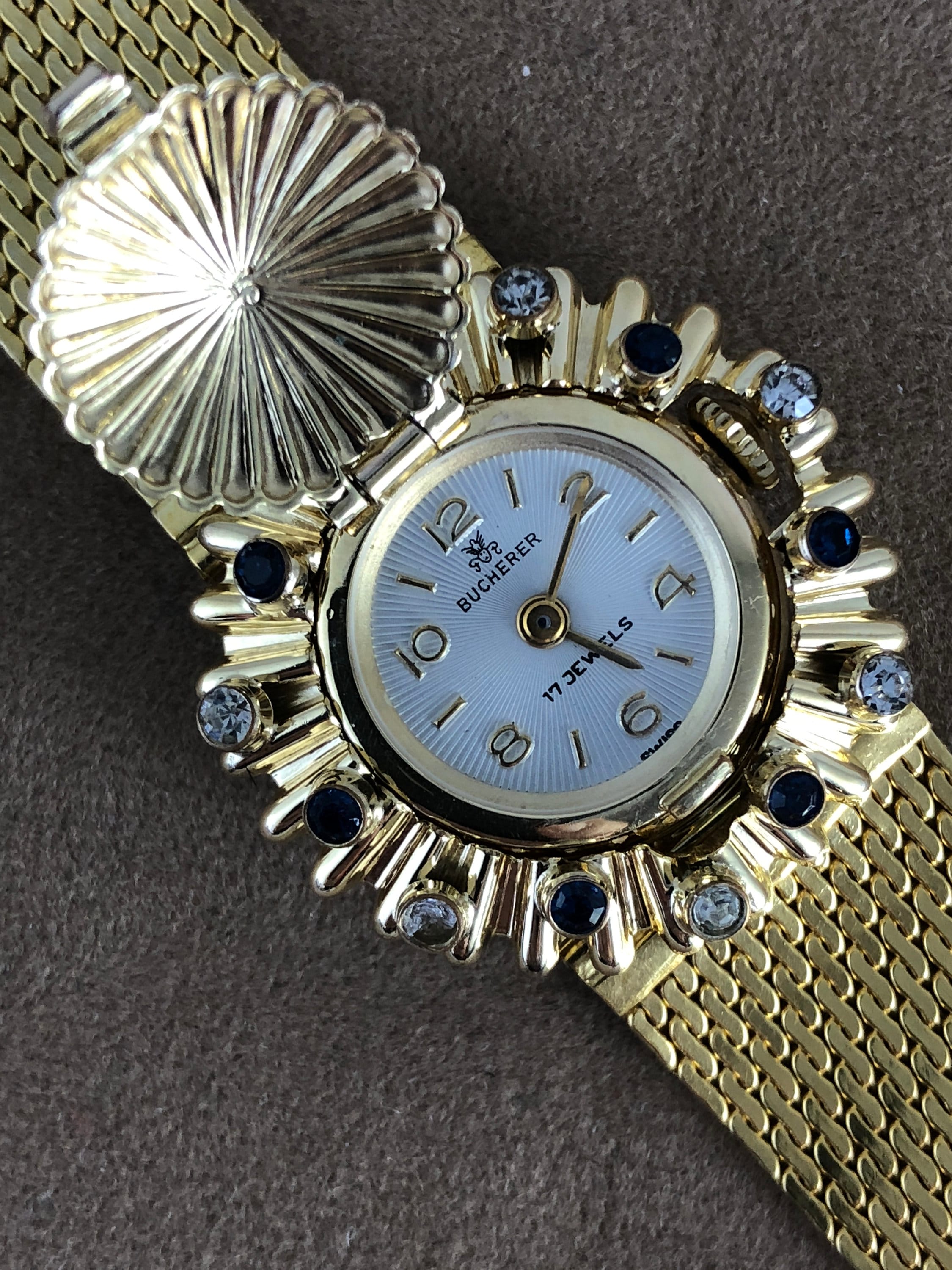 【超希少】BURTON bryan iguchi 155 90年代 ビンテージ Vintage Bucherer Peek a Boo Jewel Bracelet Watch With