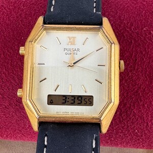 Vintage Pulsar Analog & Digital Alarm Wristwatch with dual time Movement
