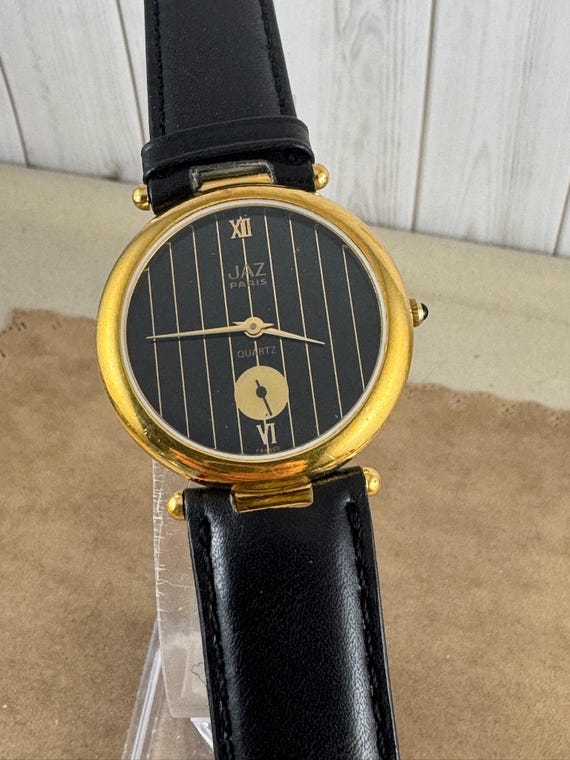 Vintage Jaz Paris Ladies Watch: Black & Gold Dial, Norwegian  display picture 2