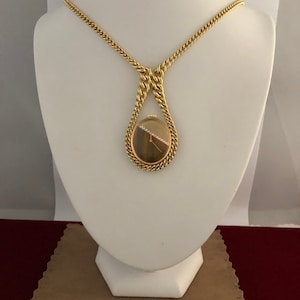 Vintage Wonderful Bucherer 17 Jewel Swiss Pendant Watch 1.25 x 1 Inch Oval Shape with a 32 inch overall Swiss Made Curb 4.5MM Chain Necklace