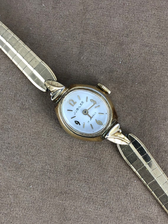 Vintage Jubilee 17 Jewel Gold Plated Watch Every … - image 1