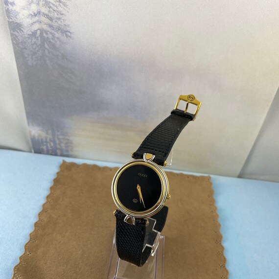 Vintage Gucci Black Enamel Soward Hands 
