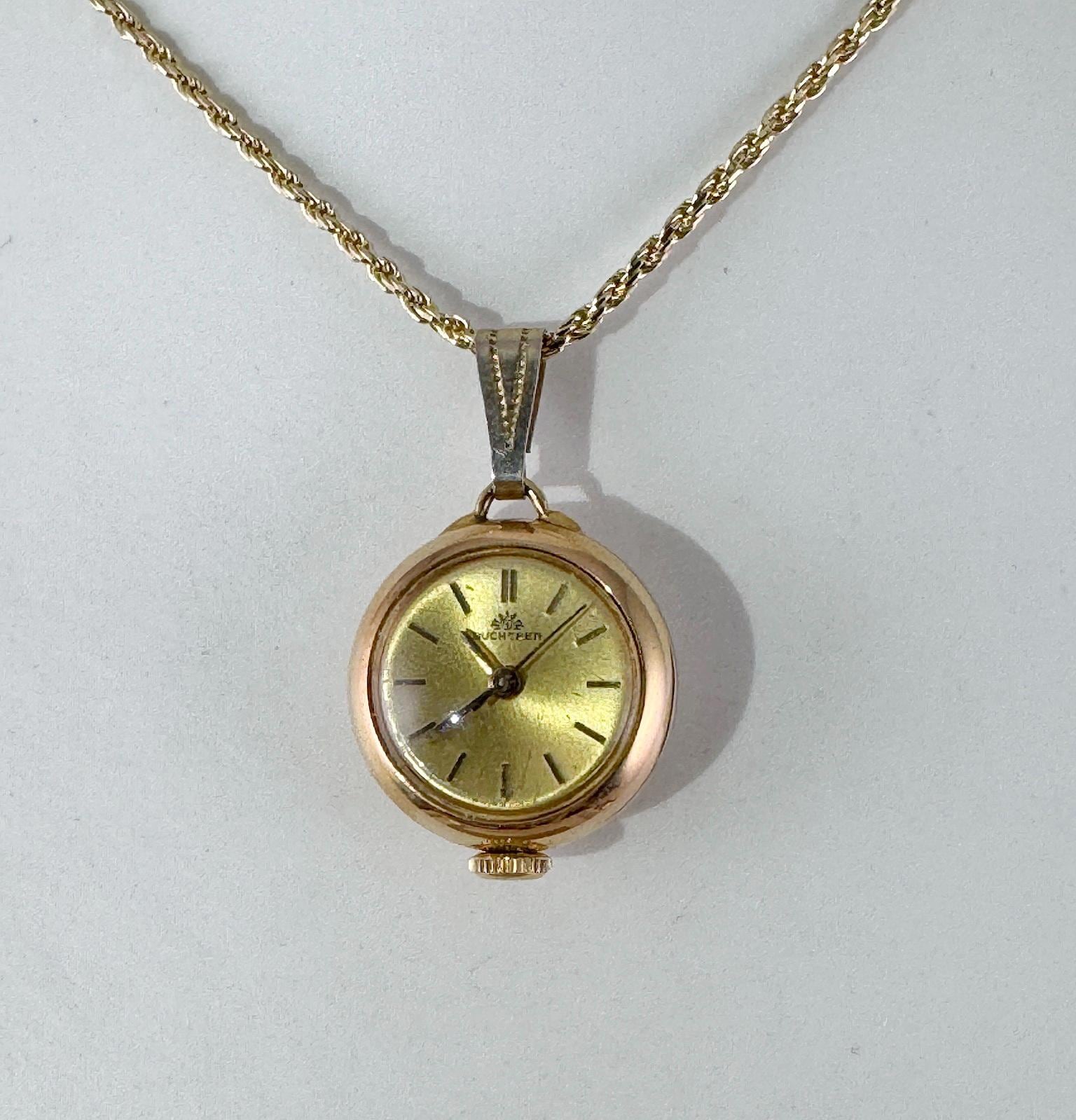 Vintage Bucherer Swiss Ball Pendant Watch: .800 Silver, 925  display picture 2