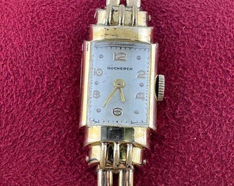 希少なヴィンテージ ブヘラ ゴールドメッキ 手巻き レディース腕時計