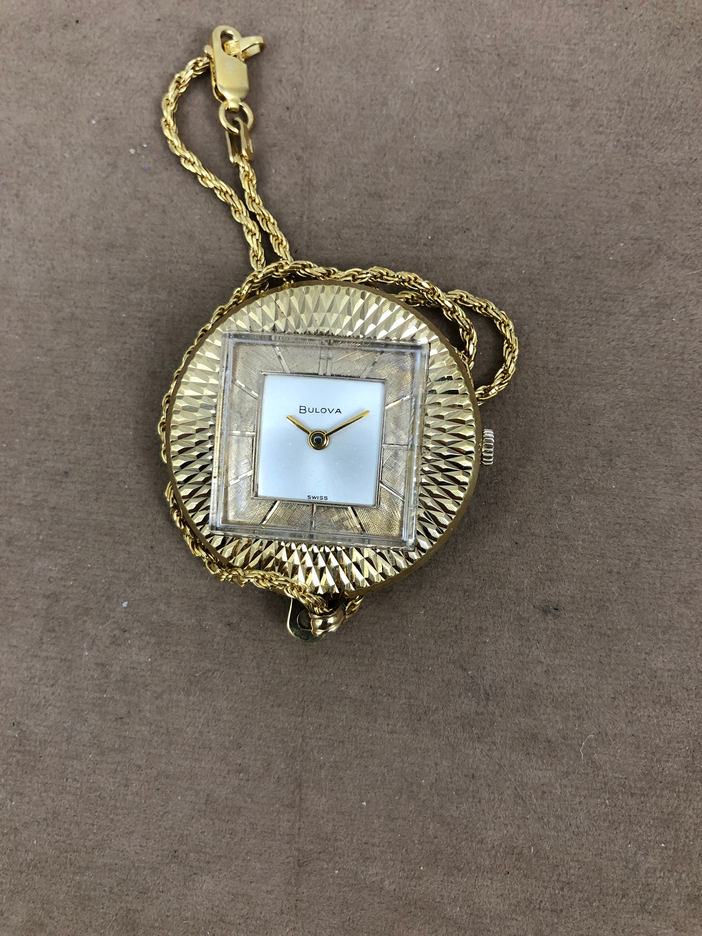 Bulova necklace watch sale