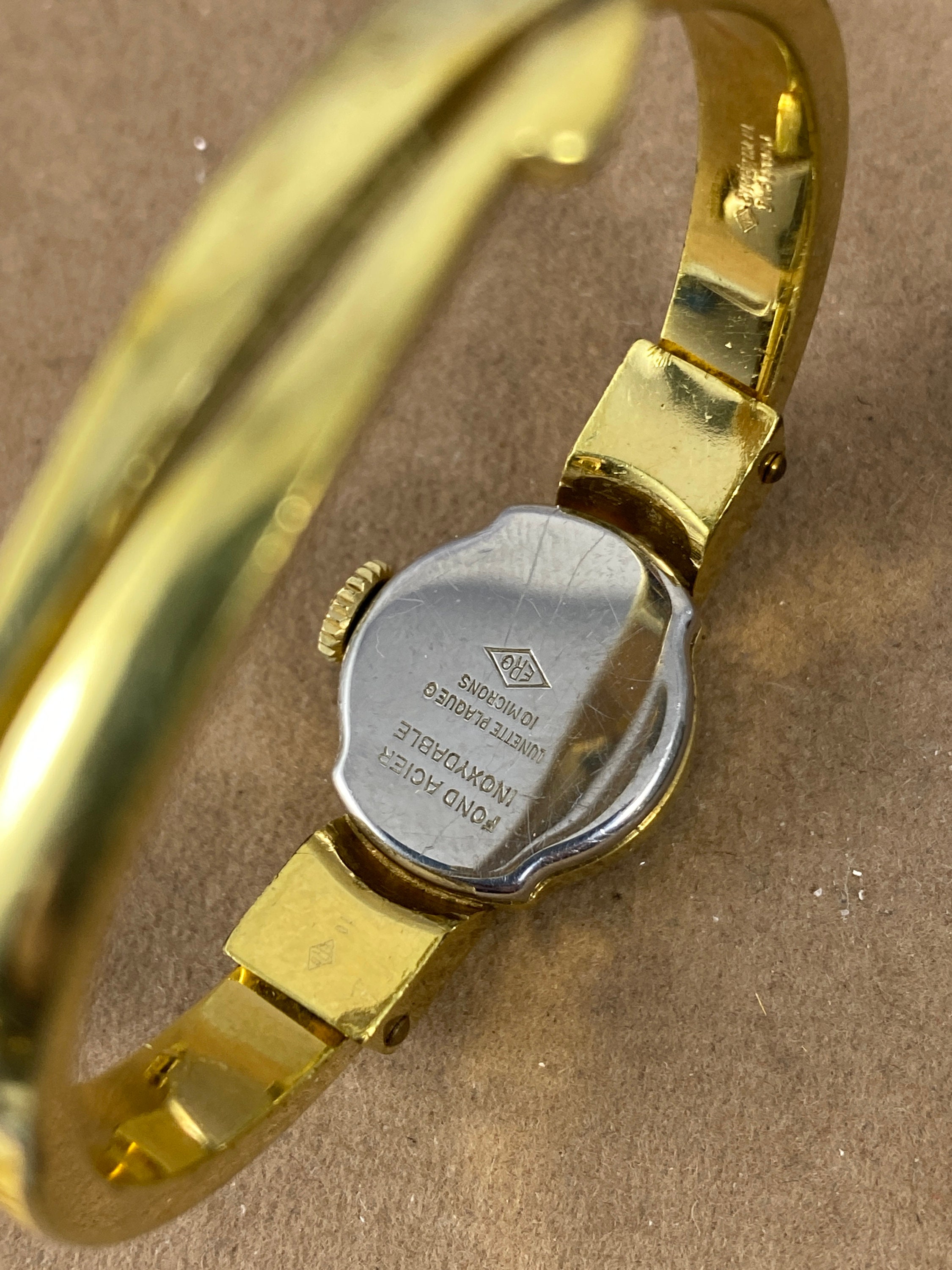 Vintage 1950's Bucherer 17 Jewels Swiss Ladies 10 Micron 18K