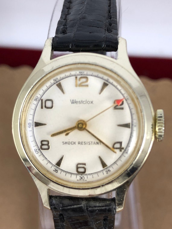 Vintage 1950's Westclox Swiss Gold Tone watch with