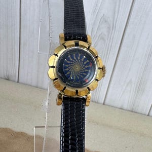 Cadran De Montre Borel Kaléidoscope Cocktail - Noir Avec Marqueurs Or - Diamètre 19 Mm - Neuf