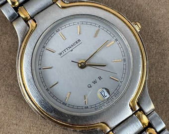 Orologio da abito vintage Wittnauer: bicolore in oro e acciaio inossidabile di fabbricazione svizzera