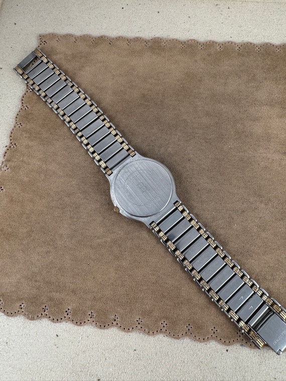 Vintage Bucherer Swiss Quartz Watch: Two-tone Stainless Steel