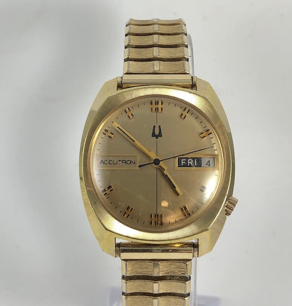 vintage bulova gold watch