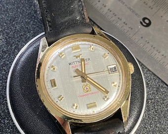 Vintage schweizisk Wittnauer elektronisk klocka: 10K guldfylld, 13 juveler