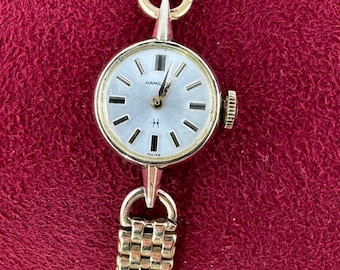 Vintage 1950s Hamilton Watch: 10K GF White Gold Triangular  display picture 1