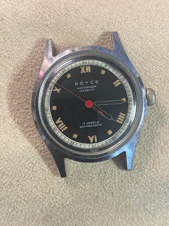 Vintage Royce WW2 Military Watch Swiss Movement Bl