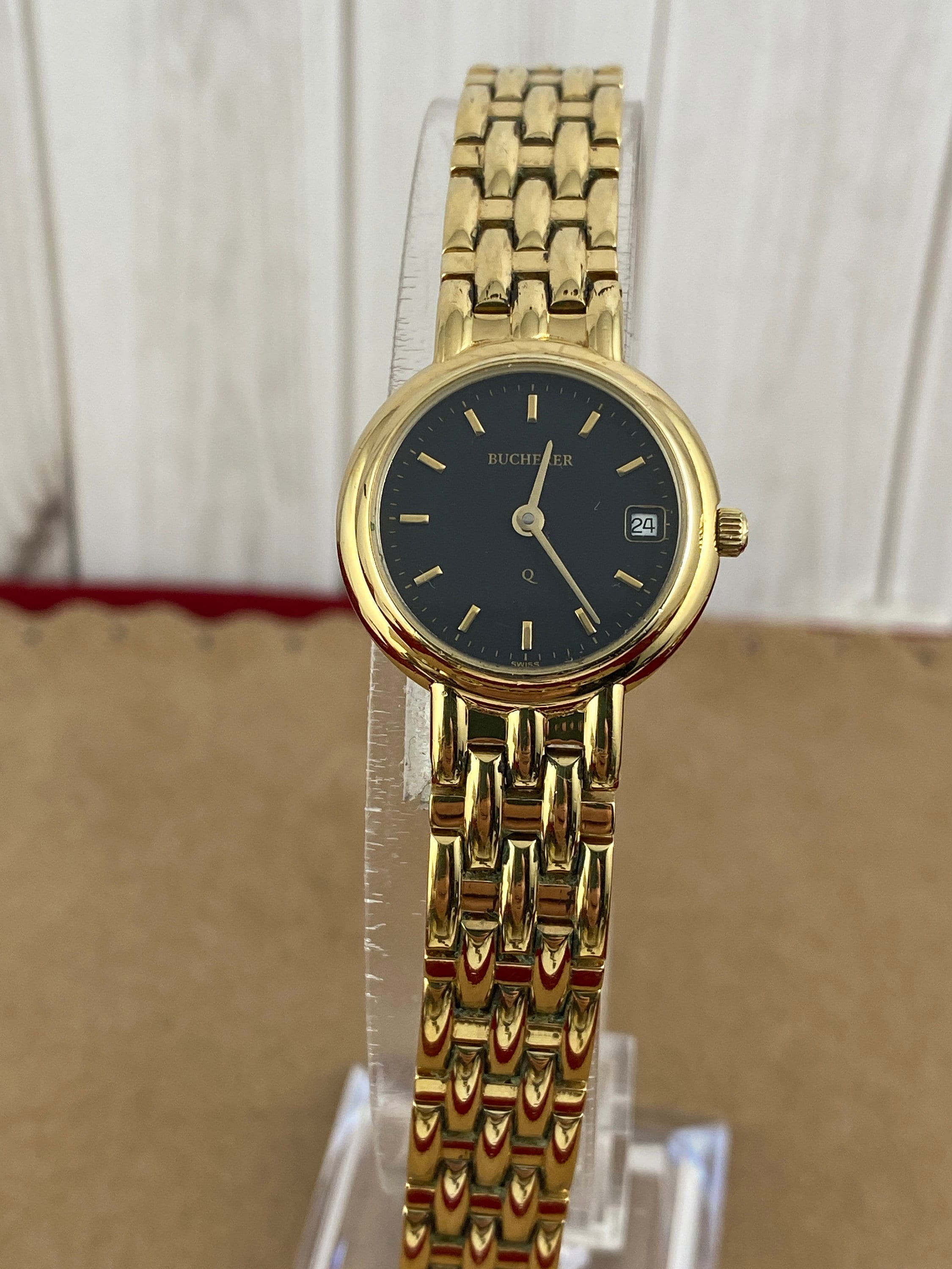 Buy Vintage 1990\'s Bucherer Ladies Wrist Watch 18K Gold Plated Round Face  Wrist Watch Swiss Online in India - Etsy