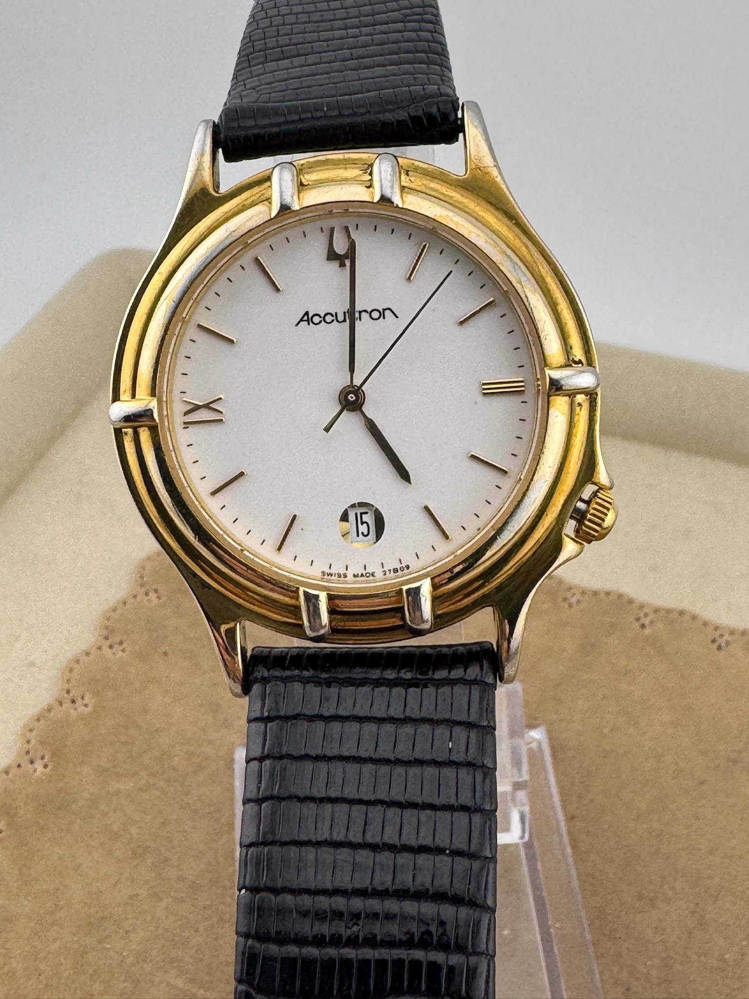 Vintage Accutron Bulova A0 Watch: Gold & Stainless Steel  display picture 1