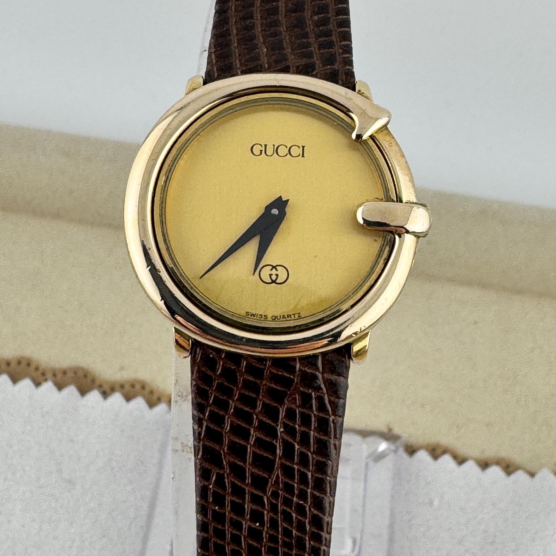 Gucci  Watch with brown leather band 
In working condition with new battery Gucci G-Timeless Quartz Analog Leather Watch, 40mm  main image 3