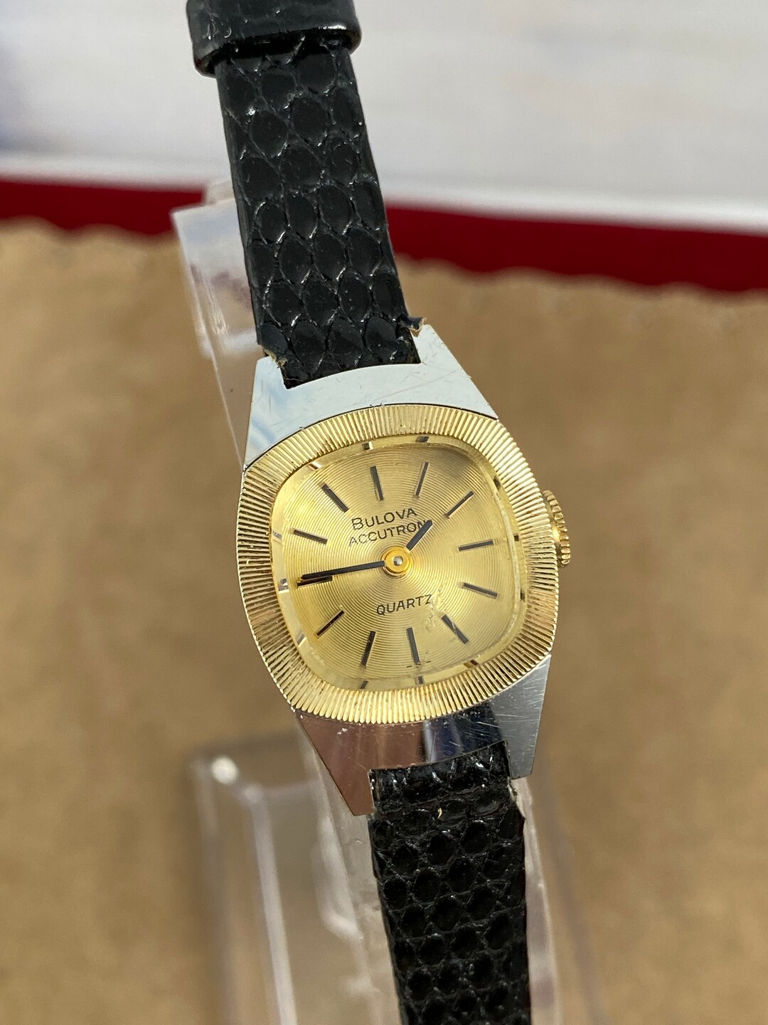 Vintage Bulova Accutron Watch N7 Good Condition Bulova Accutron Movemen New Accutron 8 Inch Black Strap Etsy