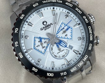 Castma Sports Dive Watch: Stainless Steel, Tachymeter Bezel