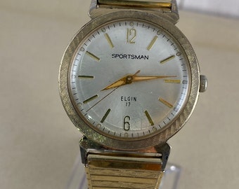 Elgin Sportsman 17 Jewel Stainless Steel Self Winding Shock proof Anti Magnetic, Water Proof Resistant 1960's Watch