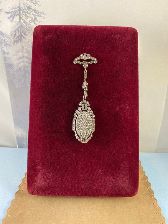 Fabulous Antique 1920’s Bucherer Ladies Pendant Brooch and Watch Vintage antique bucherer pendant - Gem main image 2