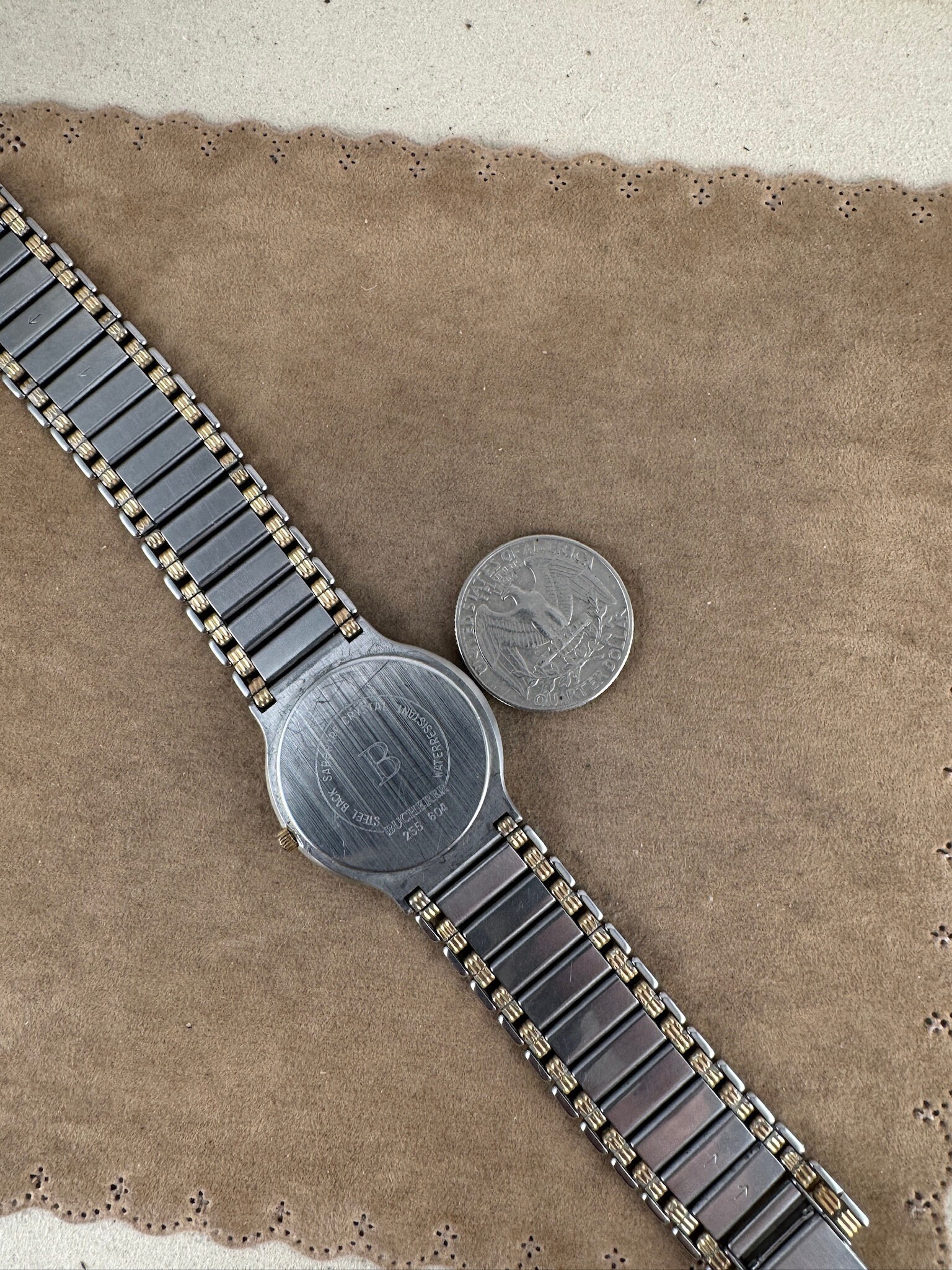 Vintage Bucherer Swiss Quartz Watch: Two-tone Stainless Steel