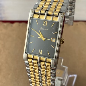 Vintage Bulova Panzerarmbanduhr: Zweifarbiges Gold & Edelstahl, 7 Jewels-Uhrwerk