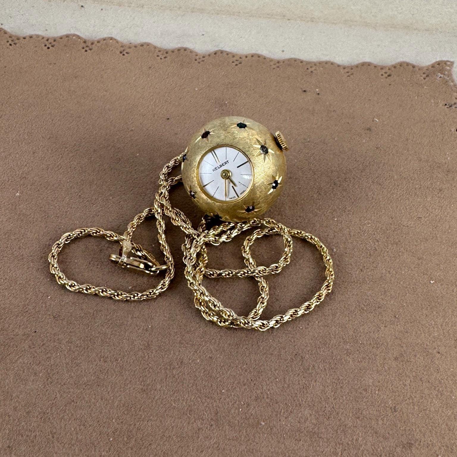 Vintage Swiss Kelbert Orb Watch with Pave Set Red, Blue and Crystal Spinel Gems Kelbert Watch - Etsy main image 4