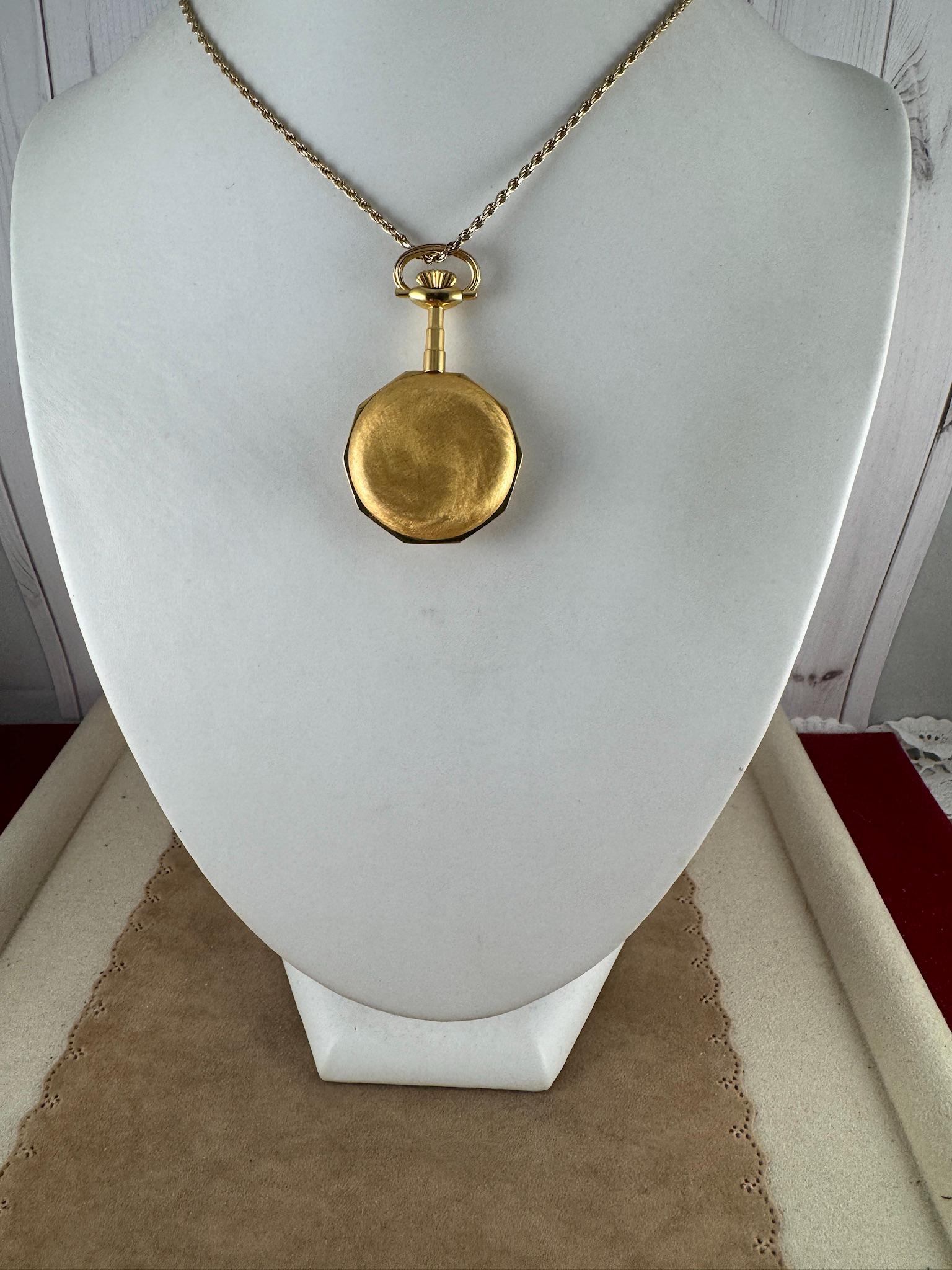 Sheffield Elisabeth de France Jewel Swiss Pendant for necklace Gold Tone Watch Vintage Elisabeth De France Pendant Watch: Swiss 17 Jewel  main image 3