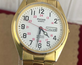 Vintage Pulsar Railroad Approved Quartz Watch in Working and - Etsy