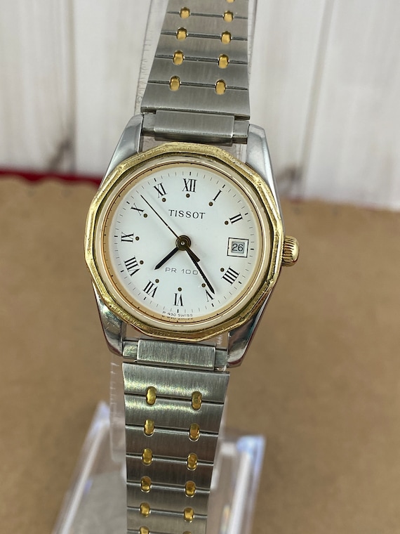 Vintage Tissot 18 Karat Plated Gold and Stainless 