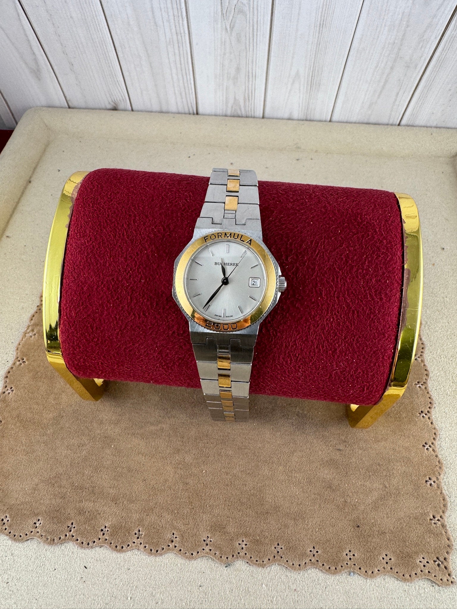 Vintage Formula 2000 Racing Bucherer Ladies Quartz Wrist Watch 2 Tone 18K Gold Plated and Stainless Steel Etsy