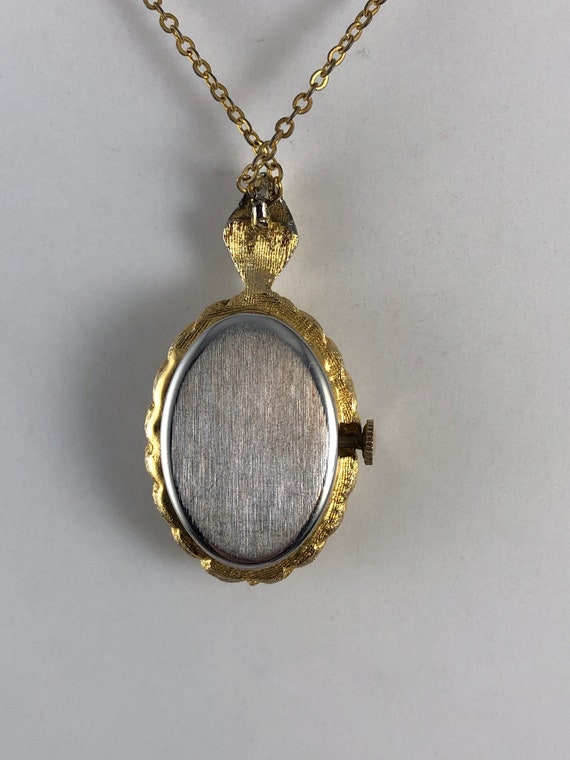 Vintage Jules Jurgensen Ladies Pendant Watch Gold… - image 5