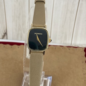Vintage Movado Ladies Watch New 8 inch Movado Tan Leather Strap with Movado Buckle 17 Jewel Mechanical Zenith Swiss Factory Movement
