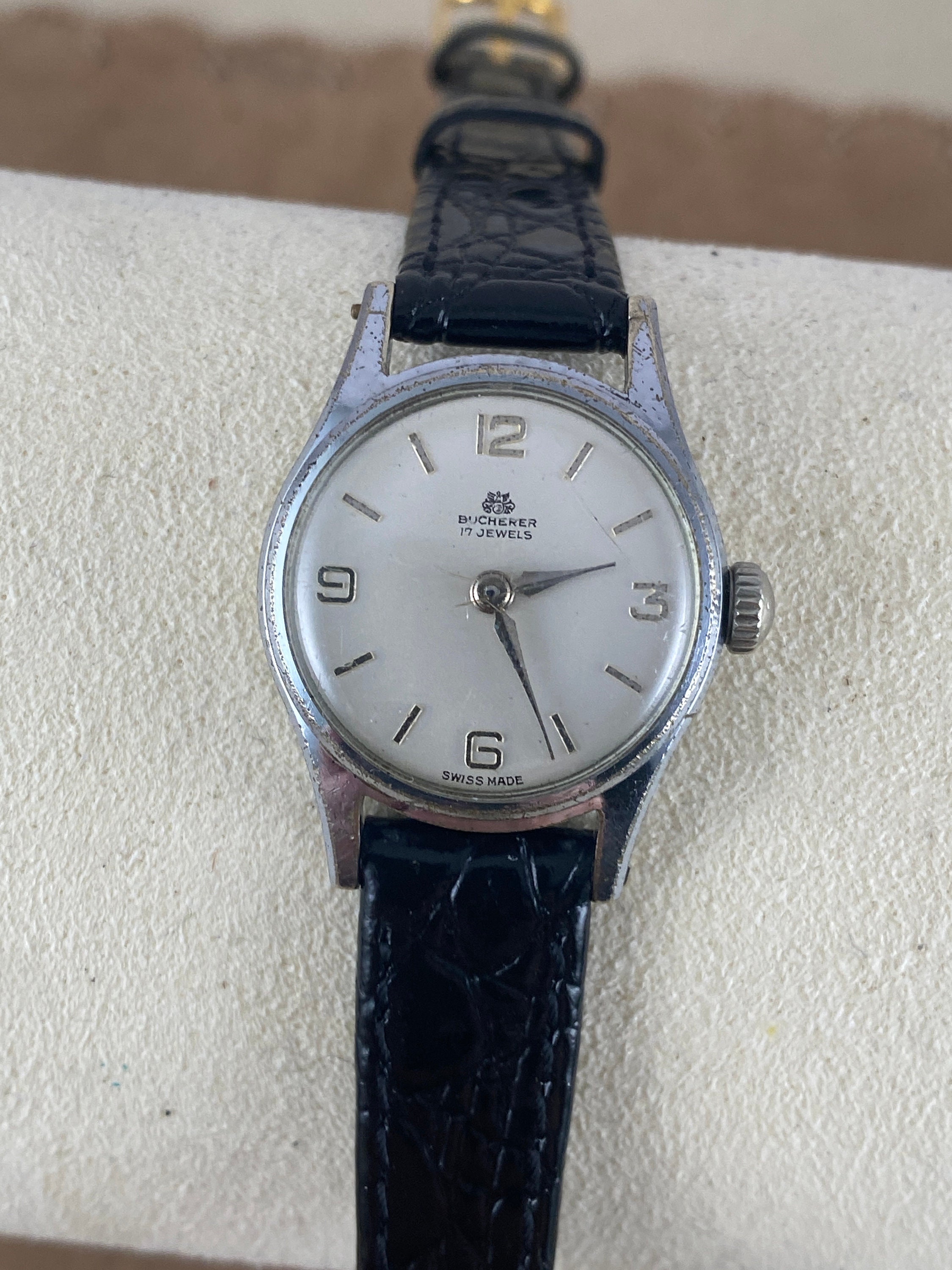 Vintage Stunning 1950s Bucherer 17 Jewel Mechanical Ladies Marcasite Swiss Watch Vintage 1950 main image 4