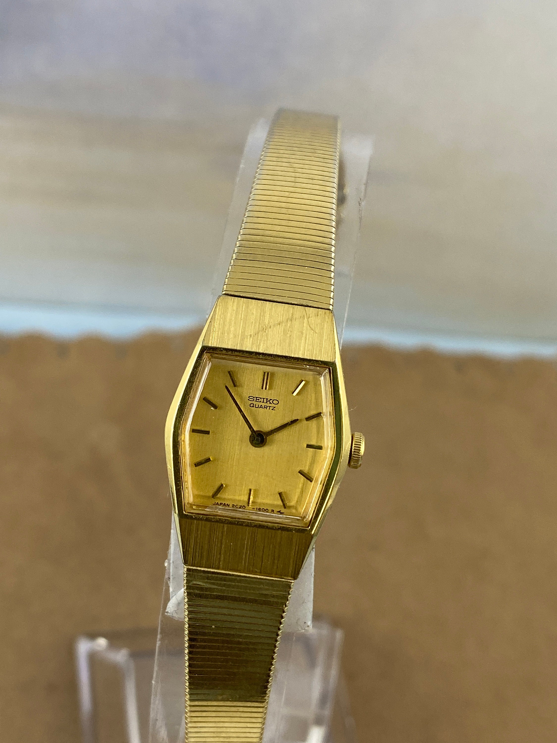 Buy Vintage Ayssmetrical Seiko Watch 5/8 Inch Face Gold Tone Online in  India - Etsy