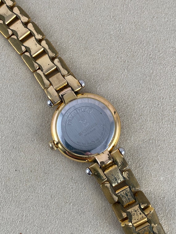 Bracelet De Montre Vintage Evinger - Acier Doré - Extrémités Courbes 18.9mm