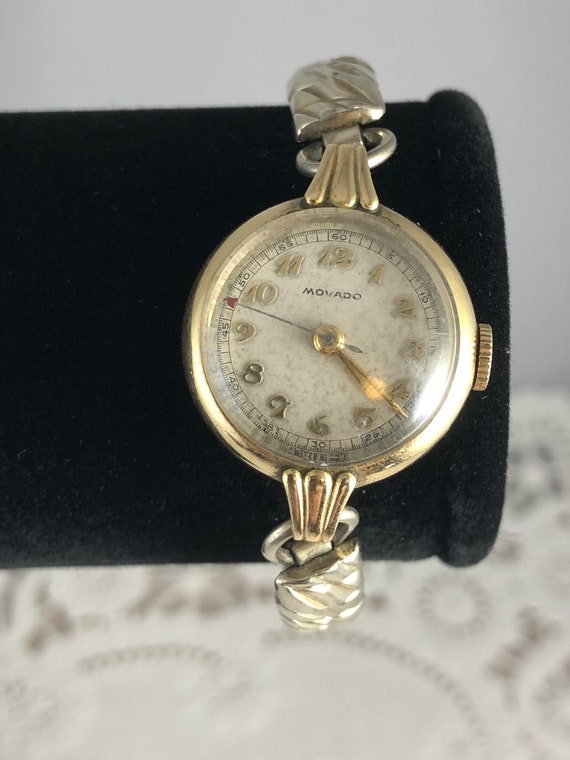 Movado Vintage Watch 1950's early 1940's Hand Win… - image 4