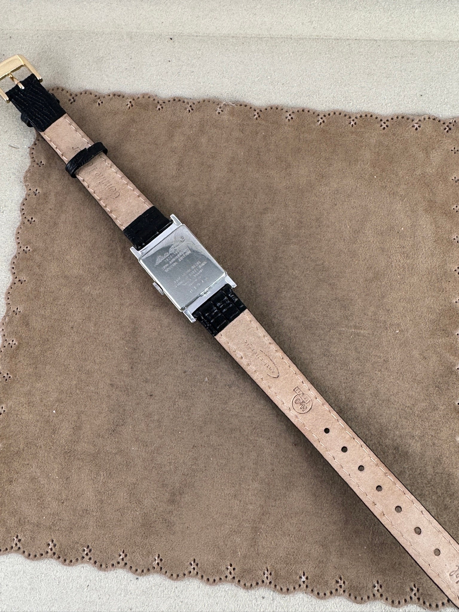 Vintage Eddie Bauer 70th Anniversary Tank Watch: Silver Tone