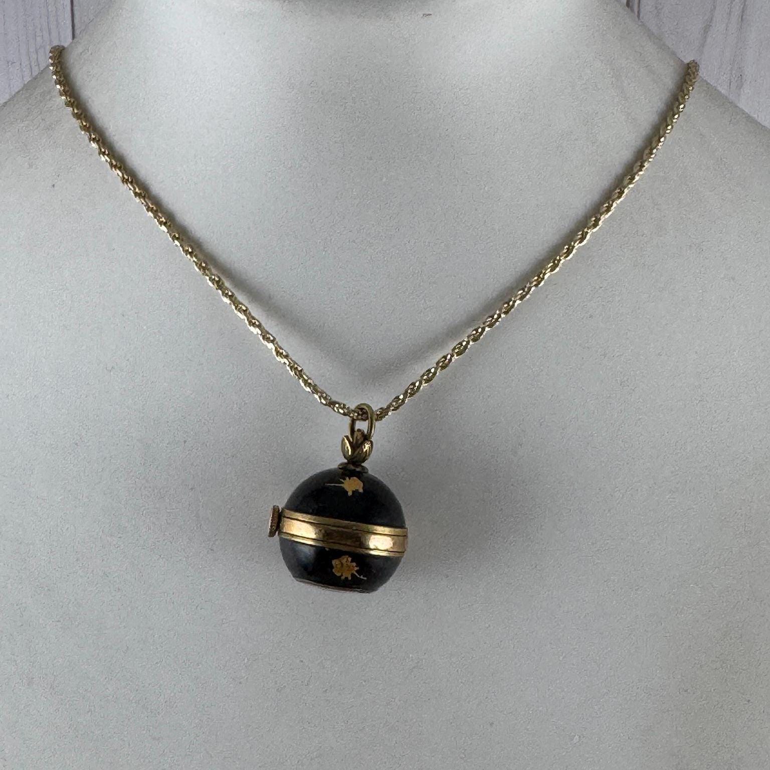 Vintage Ball Necklace Watch - Etsy