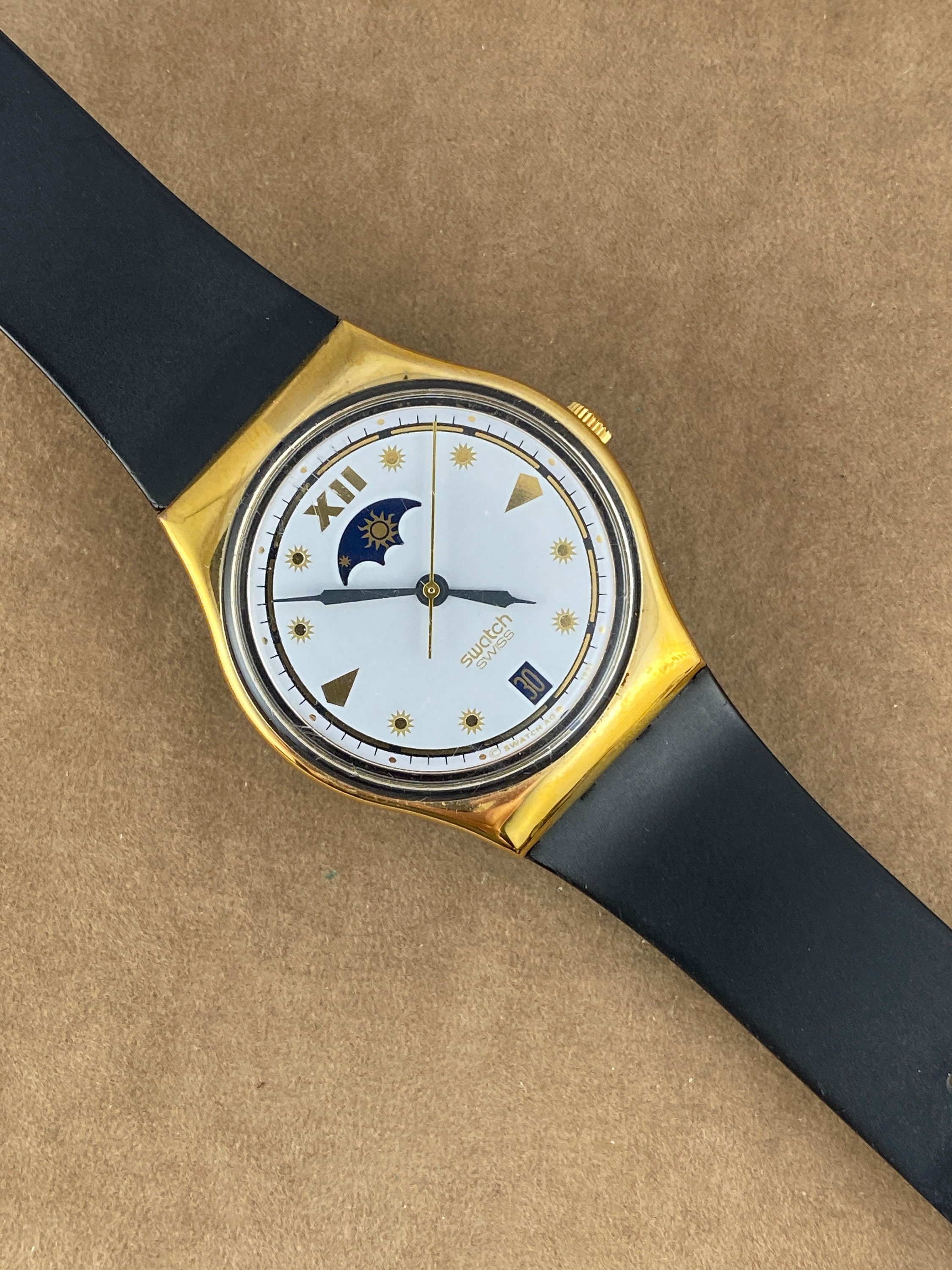 Swatch Watches Swatch Swiss Ag 1992 Rare NEW Swatch Watch Moon 