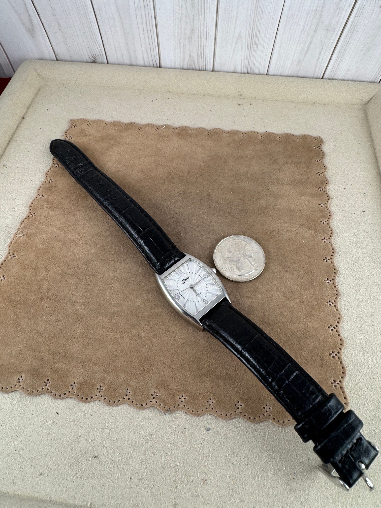 Vintage Belair American Retro Late Century Art Deco Tourneau Style Watch Tourneau Art Deco 34mm Vintage Stainless Steel Watch – Timeplex main image 2