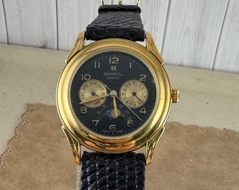 Stunning Vintage Rare 1990's Rare Vintage 1990's UNisex BREIL Griffe Moon Phase Swiss Made Watch