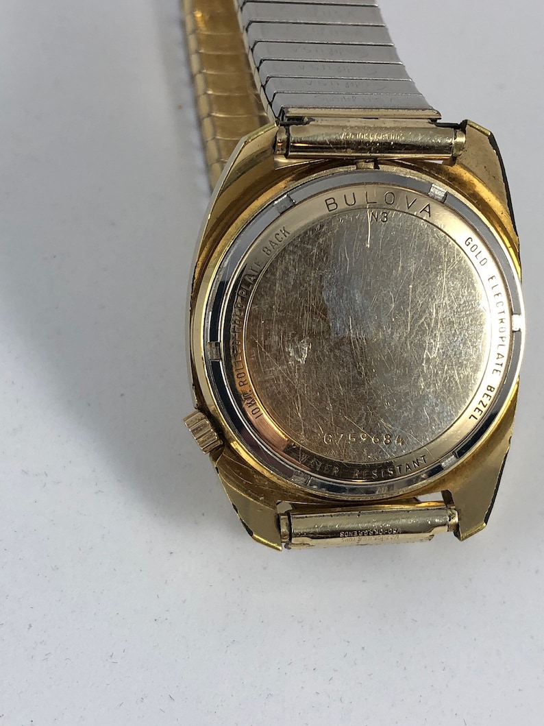 Vintage 10 Karat Gold Filled BULOVA ACCUTRON Day Date Watch | Etsy