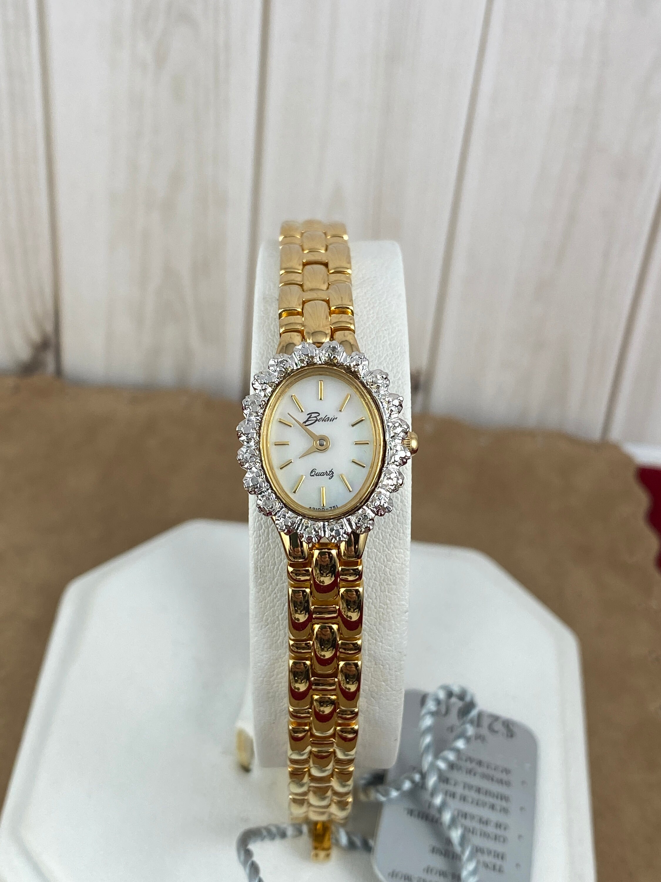 Vintage Belair Diamond Watch American Made with Swiss Quartz Movement Radiant vintage ladies main image 3