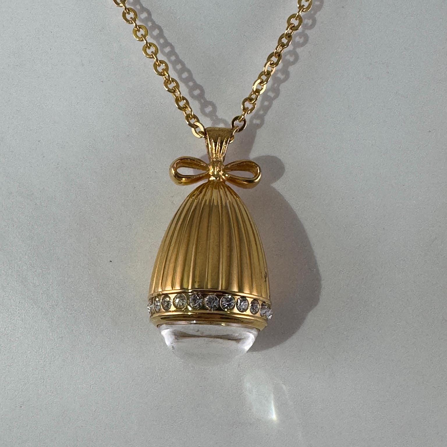 Vintage Joan Rivers Pendant Watch Necklace Reversible Lotus Pink Green Made in the mid-1990s, this Joan Rivers Hearts and Flowers  main image 3