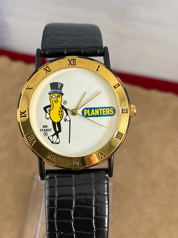 Vintage Planters Mr. Peanut Quartz Wristwatch